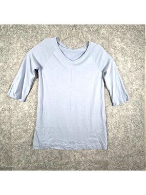 J. Jill Pure Jill Women's Long Sleeve Pullover V Neck Tunic Top Lavender Size XS